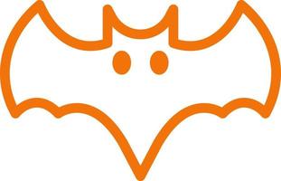 Orange bat, illustration, vector on a white background.