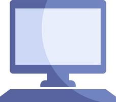 Blue computer,illustration, vector on a white background