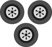 Small tyre ,illustration, vector on white background.