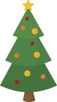 Christmas tree, illustration, vector on white background.