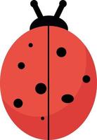 Flat ladybug, illustration, vector on white background