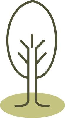 Tropical tree, illustration, vector on a white background.