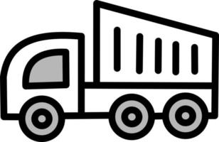 camión de reparto, ilustración, vector sobre fondo blanco.