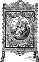 Fire Screen, vintage illustration. vector