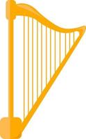 Harp, illustration, vector on white background.