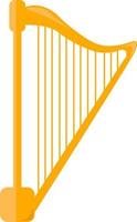 Harp, illustration, vector on white background.