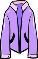 Purple jacket, illustration, vector on white background.