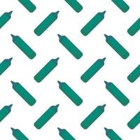 Green markers ,seamless pattern on white background. vector