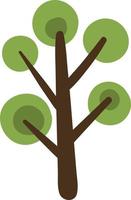 Tree of heaven, icon illustration, vector on white background