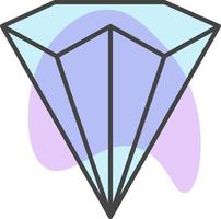 Transparent diamond, illustration, on a white background. vector