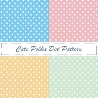 Cute Polka Pattern Baby color vector