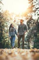 Autumn Couple Enjoying photo