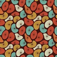 Groovy seamless pattern. Seamless abstract pattern in vintage 70s style in orange and brown for a fabric or paper print. vector