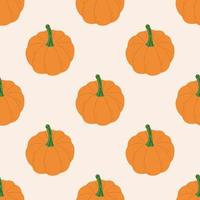 Seamless Pattern with Pumpkin. The Thanksgiving Day collection. Flat vector illustration