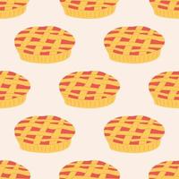 Seamless Pattern with American Pie. Thanksgiving Day collection. Flat vector illustration