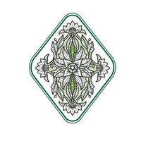 vector de diseño floral vintage ornamental dibujado a mano