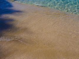 world famous Alanya Cleopatra beach. aerial photo of the beach. amazing summer vacation