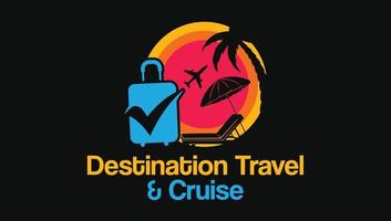 Modern Travelling Outdoor Adventure Sea Beach Summer Holidays Logo Design Template vector