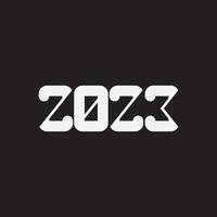 2023 happy new year text design vector