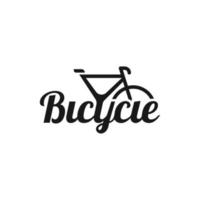 Bicycle shop logo design vector image, Monoline style logo