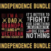 Independence Day T-Shirt Bundle vector