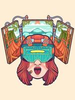 virtual reality vector illustration