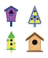 Vector illustration of Birdhouses Collection