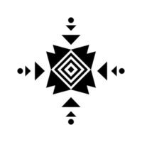 Black Ethnic Geometric Pattern vector