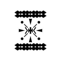 Black Ethnic Geometric Pattern vector