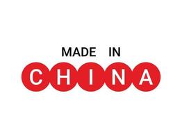Labels of Made in China vector