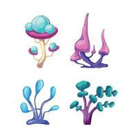 Fantasy Trees Set vector