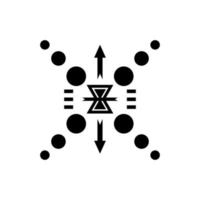 Black Ethnic Geometric Pattern vector