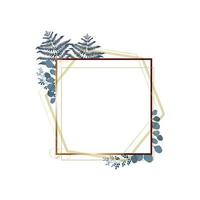 Frame with flower vector