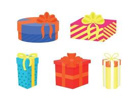 Set of Gift Boxes vector