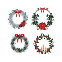 Collection of Christmas Wreaths vector