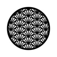 adornos y símbolos chinos en blanco y negro vector