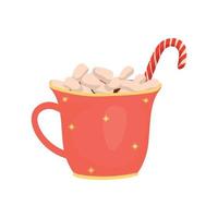 Vector illustration of Christmas hot drink