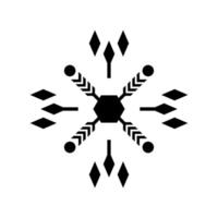 Black Ethnic Geometric Pattern vector