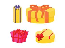 Set of Gift Boxes vector