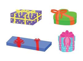 Set of Gift Boxes vector