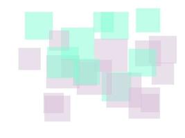 Abstract green violet squares overlay with white background photo