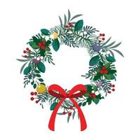 Vector illustration of Christmas Wreath