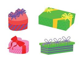 Set of Gift Boxes vector