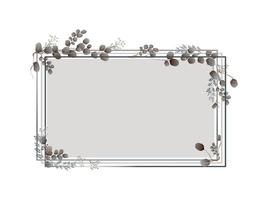 Frame with flower vector