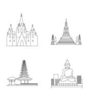 Set of Linear City Skylines vector