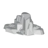 ilustración vectorial de piedra 3d vector