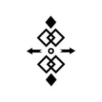 Black Ethnic Geometric Pattern vector