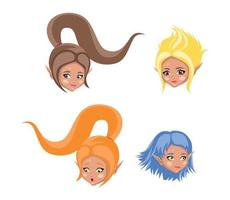 Set of Fairy Avatars vector