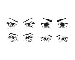Eyes Expression Set vector