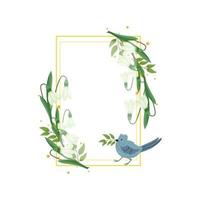 Frame with flower vector